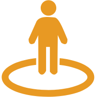 icon of person with circle around them